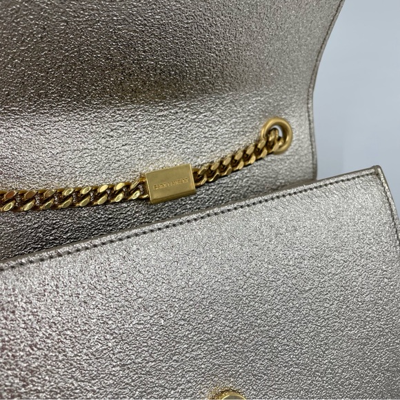 βSOLDβ YSL Kate Small Sparkling Light Gold Bag Clutch - Picture 16 of 16